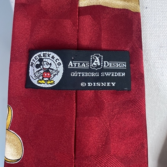 Disney Mickey Mouse Donald 100% Silk Mickey & Co Atlas Sweden Design Menβs Tie - Picture 6 of 6